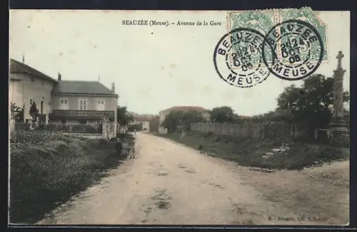 AK Beauzée /Meuse, Avenue de la Gare