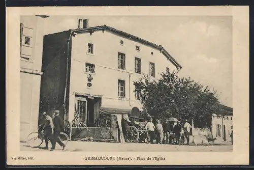 AK Grimaucourt /Meuse, Place de l`Eglise