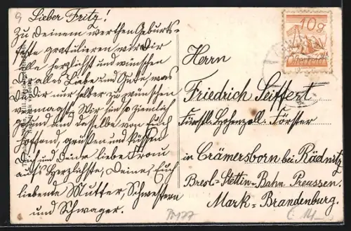 AK Gamlitz, Ortsansicht mit Strasse aus der Vogelschau