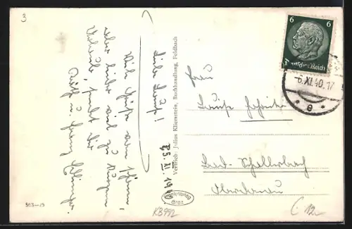 AK Feldbach, Ringstrasse mit Steueramt, Volks- und Bürger-Schule