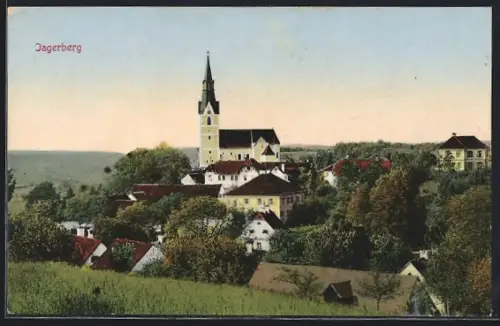 AK Jagerberg /Stmk., Ortsansicht mit Kirche