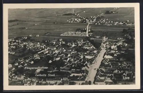 AK Leibnitz /Stmk., Teilansicht, Fliegeraufnahme