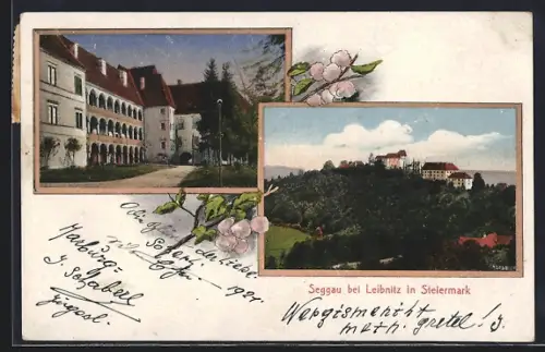 AK Leibnitz, Seggau, Schloss, Strassenpartie