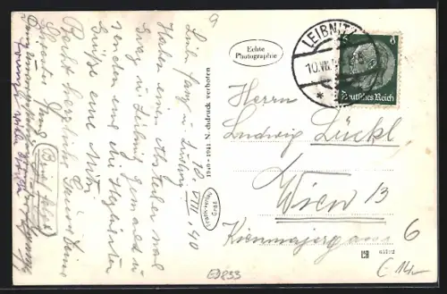 AK Leibnitz, platz mit Kirche