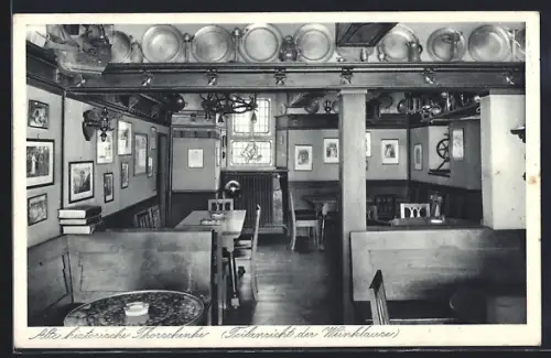 AK Cochem /Mosel, Hotel Alte historische Thorschenke J. Fink, Innenansicht Weinklause