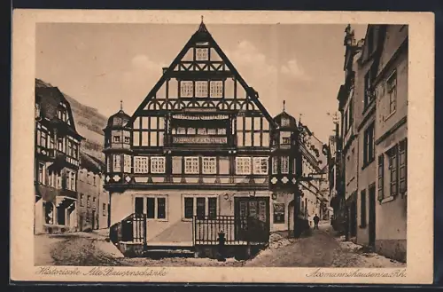 AK Assmannshausen, Historische Alte Bauernschänke- Altes Haus, Bes. Alfred Prokop