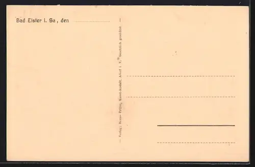AK Bad Elster /Sa., Kaffee Waldquelle mit Terrasse u. Kellner