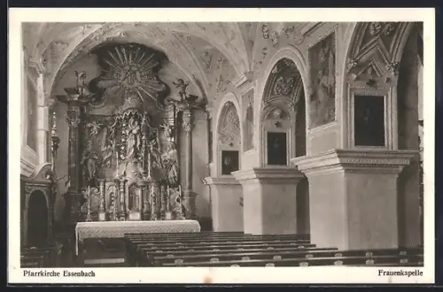 AK Essenbach, Pfarrkirche, Inneres der Frauenkapelle
