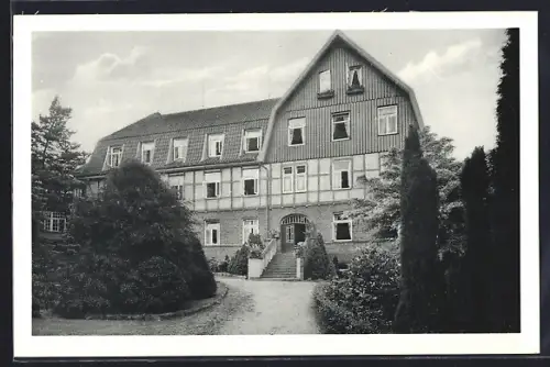 AK Jesteburg /Lüneburger Heide, Haupteingang zum Sanatorium