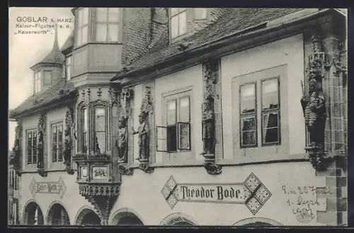 AK Goslar a. Harz, Kaiser-Figuren an der Kaiserworth