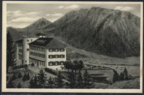 AK Oberaudorf, Erholungsheim Mühlbach mit Umgebung