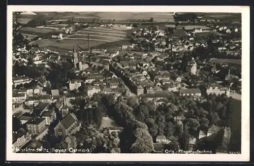 AK Marktredwitz, Luftbild des Ortes und Umgebung