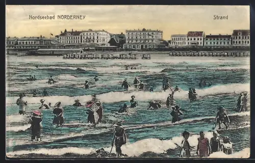 AK Norderney /Nordsee, Strandpartie