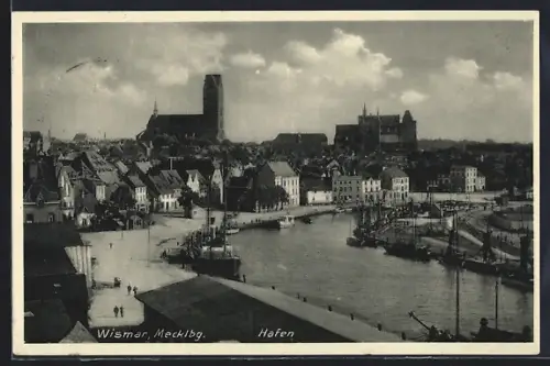 AK Wismar /Mecklbg, Hafen