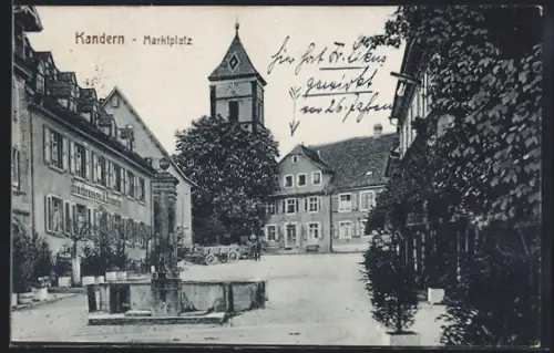AK Kandern, Partie am Marktplatz