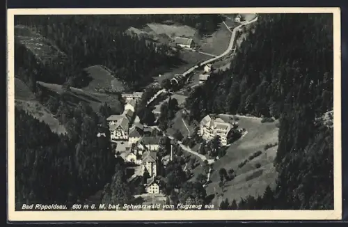 AK Bad Rippoldsau, Ortsansicht vom Flugzeug aus gesehen