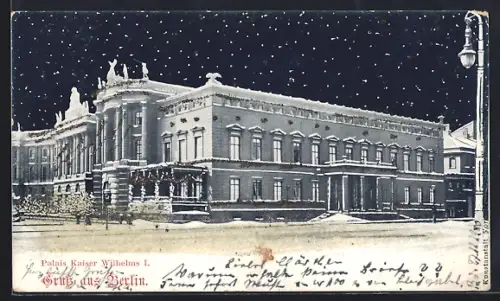 AK Berlin, Das Palais Kaiser Wilhelms I. weihnachtlich geschmückt