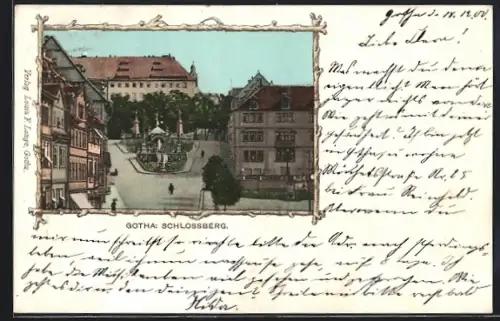 AK Gotha, Strassenpartie am Schlossberg