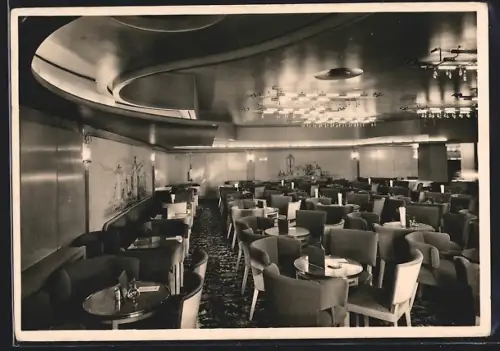 AK Berlin-Charlottenburg, Hotel Haus Germania, Cafe Berlin, Hardenbergstr. 29, Teeraum, Innenansicht