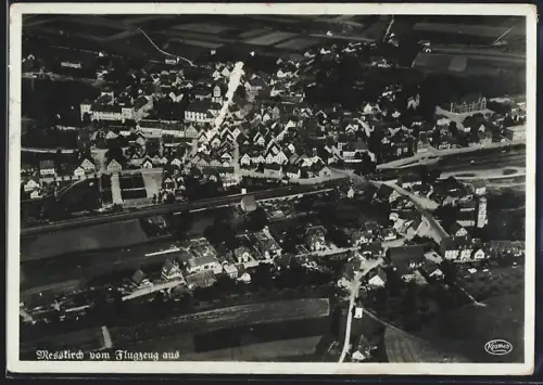 AK Messkirch, Teilansicht, Fliegeraufnahme