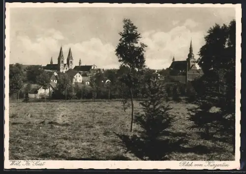 AK Werl i. Westf., Ortsansicht mit der Kirche