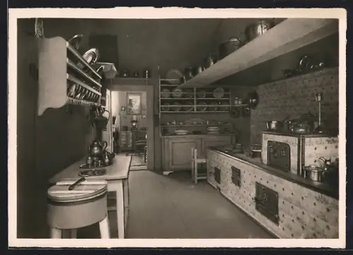 AK Celle, Bomann-Museum, Küche aus der Biedermeierzeit, Innenansicht