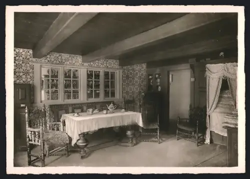AK Celle, Bomann-Museum, Bauernstube aus Finkenwärder, Innenansicht