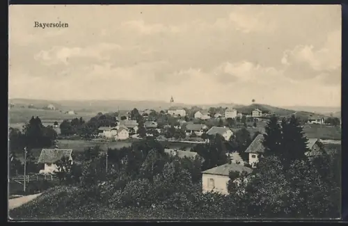AK Bayersoien, Teilansicht mit Kirche