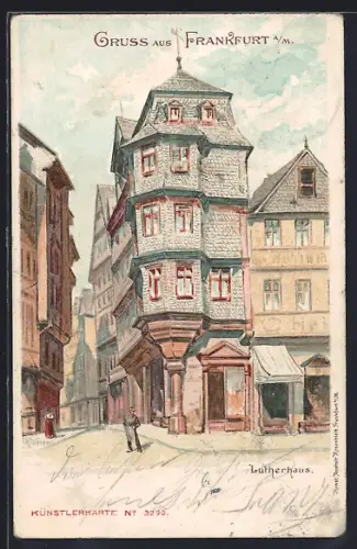 Lithographie Alt-Frankfurt, Das Lutherhaus