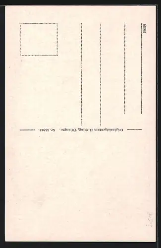Künstler-AK Weingarten / Württ., Gasthaus zum Hirsch bei der katholischen Kirche