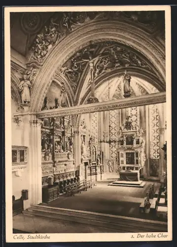 AK Celle, Innenansicht der Stadtkirche