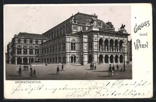 Lithographie Wien, Operntheater, Totale