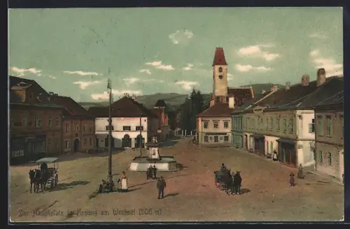 AK Aspang am Wechsel, Blick auf den Hauptplatz
