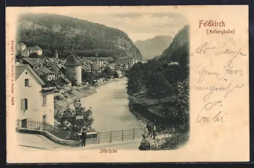 AK Feldkirch, Ansicht der Illbrücke