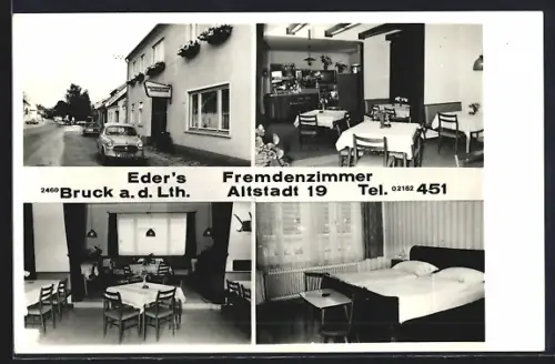 AK Bruck an der Leitha, Hotel-Pension Eder`s Fremdenzimmer, Altstadt 19