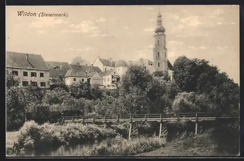 AK Wildon /Stmk., Blick zur Kirche