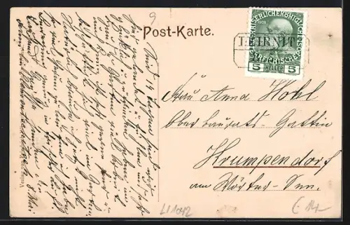 AK Leibnitz, Hauptplatz mit Kloster und Frauenbergerkirche