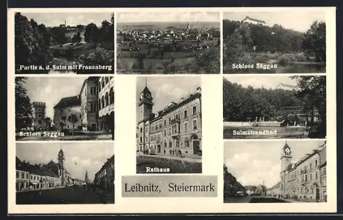 AK Leibnitz, acht Ansichten des Ortes