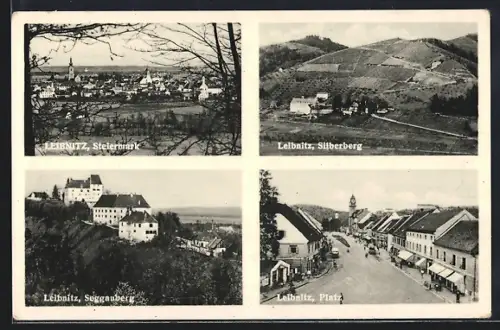AK Leibnitz, Silberberg, Seggauberg, Platz und Gesamtansicht