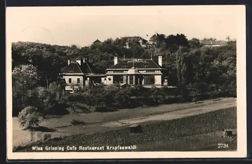 AK Wien, Grinzing, Café-Restaurant Krapfenwaldl