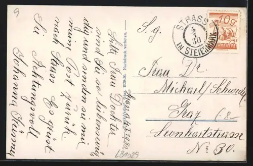 AK Strass /Stmk., Blick auf Strass und St. Veit am Vogau