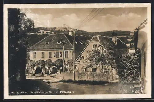 AK Pöllau, Schriftwieser-Platz mit Pöllauberg