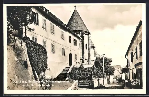 AK Hartberg /Steiermark, Michaeligasse mit Kürner aus dem 12. Jahrhundert