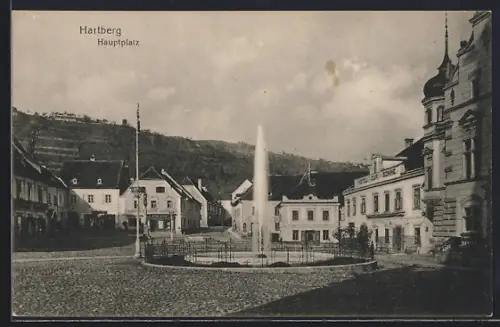 AK Hartberg, Hauptplatz mit Fontäne
