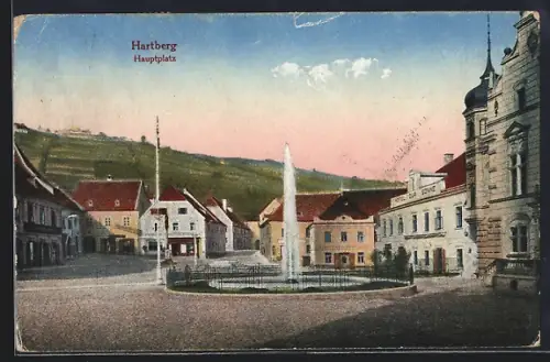 AK Hartberg, Hauptplatz mit Hotel zur Sonne