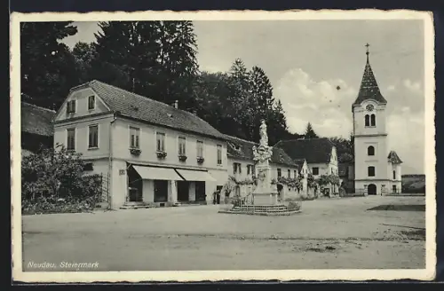 AK Neudau /Steiermark, Platz an der Kirche