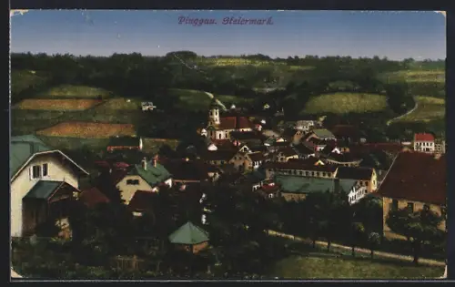 AK Pinggau /Steiermark, Ortsansicht mit Kirche