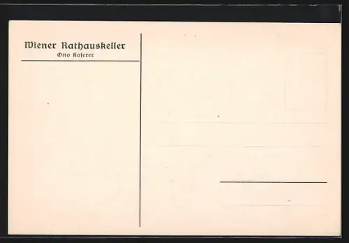 AK Wien, Volkskeller im Restaurant Rathauskeller