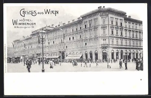 AK Wien, Hôtel Wimberger, Neubaugürtel 34