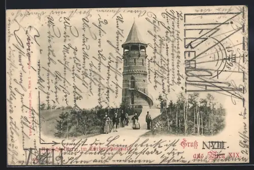 AK Wien, Aussichtsturm im Türkenschanzpark